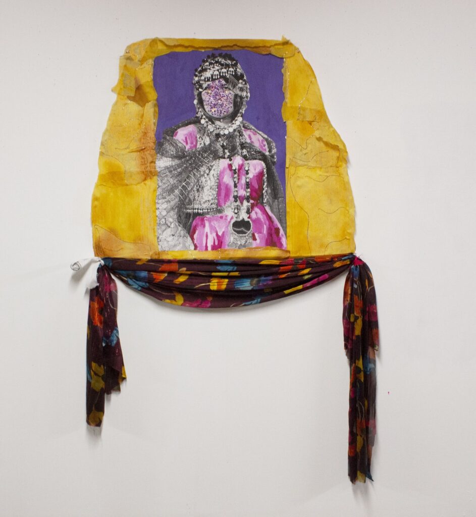 Collage with textiles